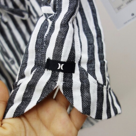 Hurley Womens Herringbone Dolphin Hem Casual Walking Linen Shorts (M) NWT! - Picture 6 of 11